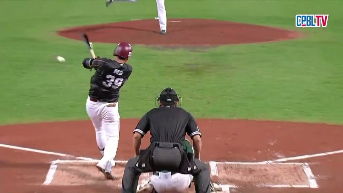 03/13 台鋼 VS 樂天 一局下，吉田一将用8球還以顏色，也賞給樂天三上三下