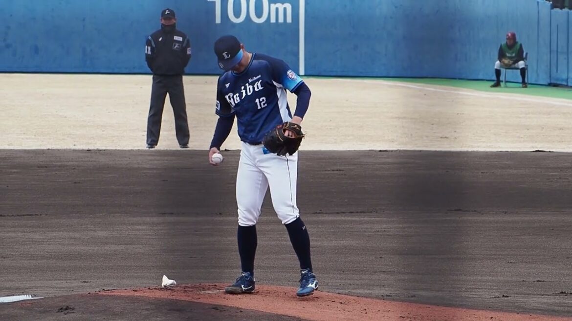 2025.03.08 東北楽天-埼玉西武 #渡邉勇太朗 投球練習 (静岡草薙球場)