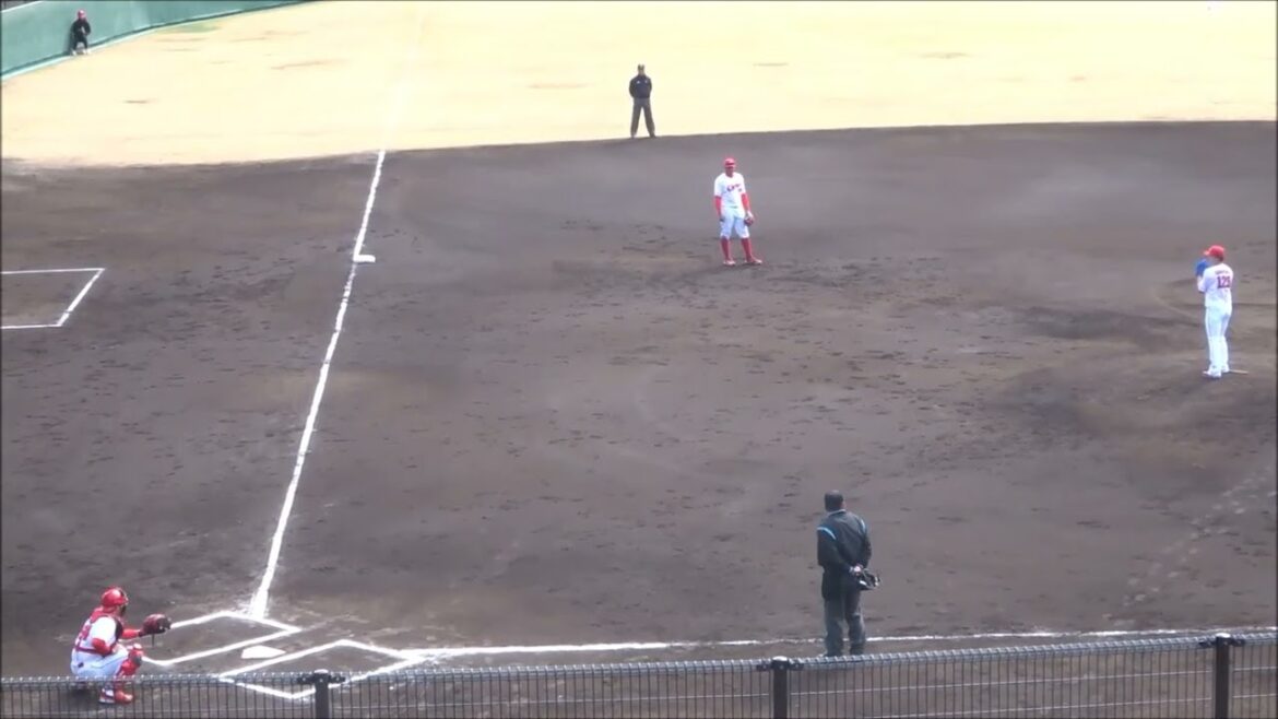 小林樹斗投手・髙木翔斗捕手のバッテリーで投球練習（vs 巨人2軍との練習試合 / 2025.02.23）