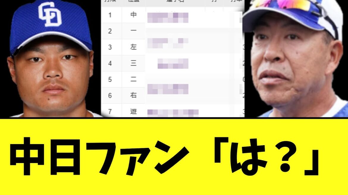 【悲報】中日ドラゴンズ