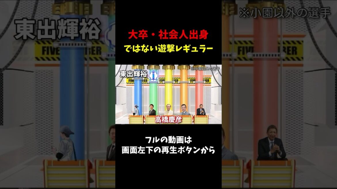 【問題】カープ、大卒・社会人出身ではない選手で、3年以上ショートのレギュラーだった選手。5人答えろ。