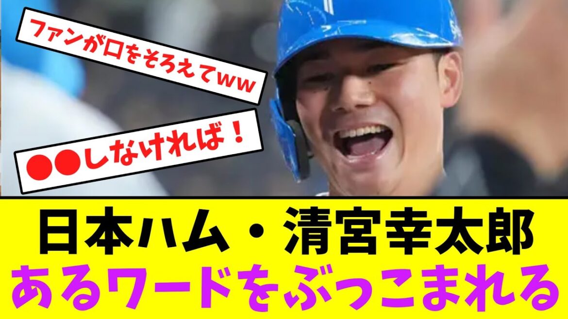 日本ハム・清宮幸太郎、あるワードをファンから口をそろえてぶっこまれるｗｗ【なんJなんG】【2ch5ch】