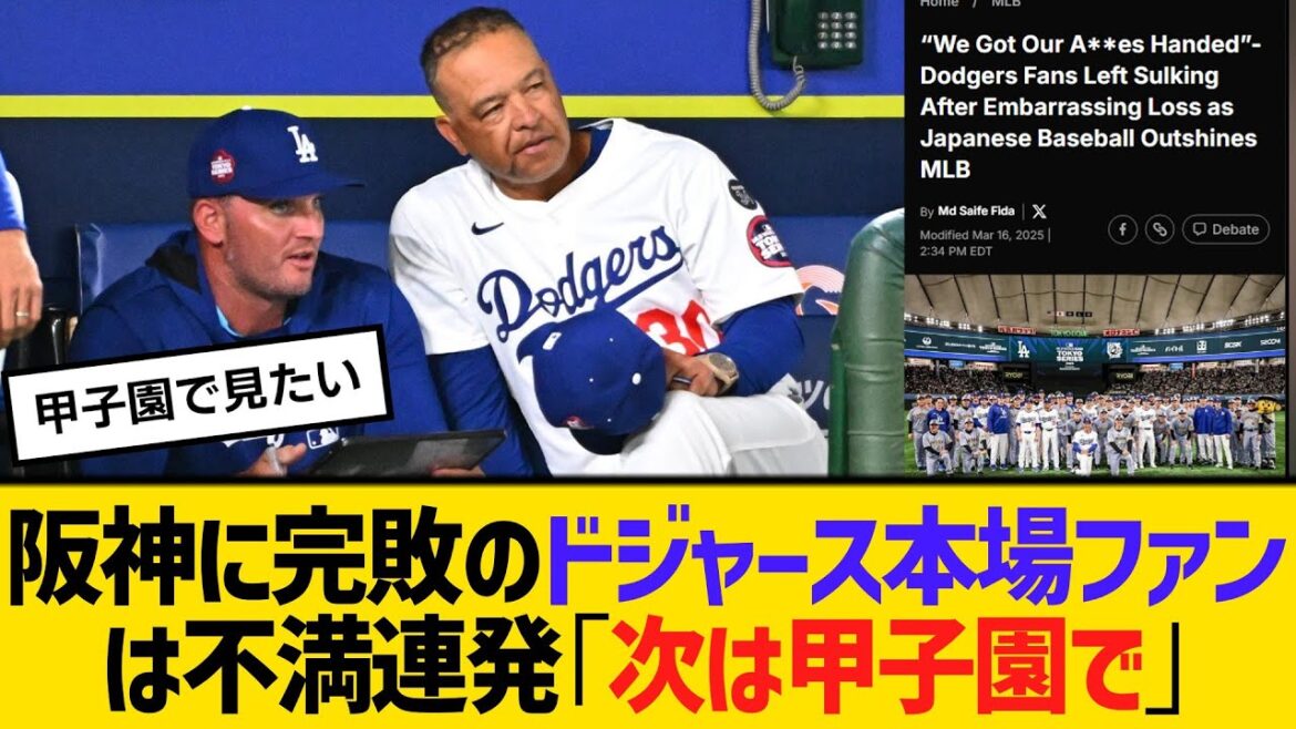 阪神に完敗のドジャース本場ファンは不満連発「日本は野球最強国」「次は甲子園で」米国報道　【ネットの反応】【反応集】