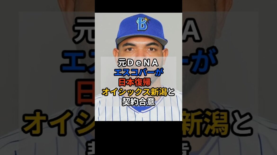 元DeNA･エスコバーが日本復帰!オイシックス新潟と契約!!#shorts