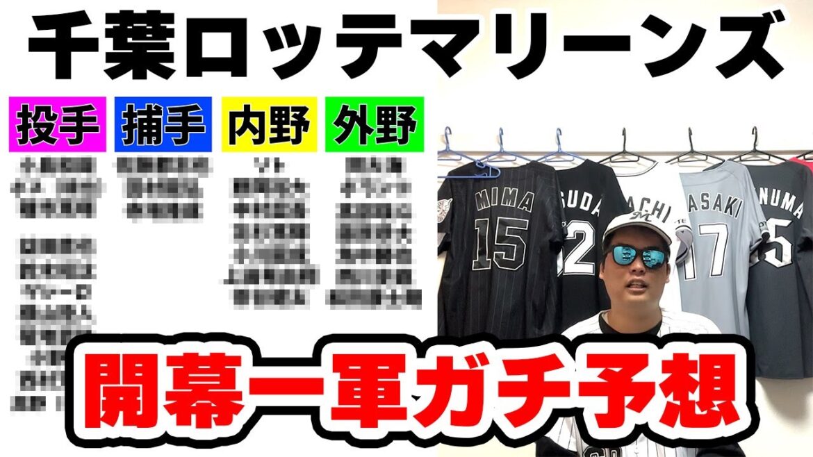 千葉ロッテ開幕一軍メンバーガチ予想! 千葉ロッテ開幕一軍メンバーガチ予想!