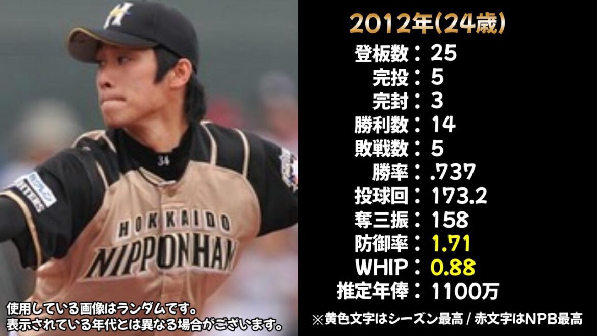 【覚醒左腕】吉川光夫の成績を振り返る【投手成績・年俸推移】