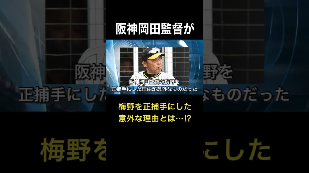 阪神岡田監督が坂本誠志郎との併用ではなく梅野隆太郎を正捕手に指名した理由が意外なものだった…！！ #岡田彰布  #どんでん #阪神タイガース #おーん