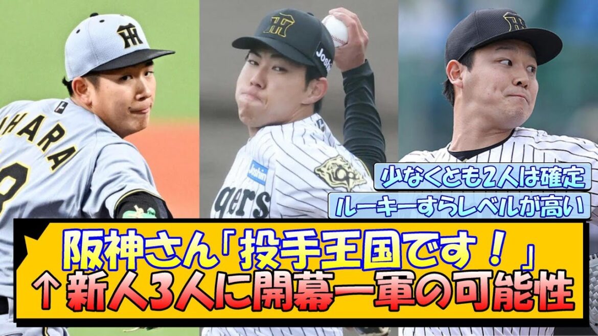 阪神さん「投手王国です！」←新人3人に開幕一軍の可能性【なんJ/2ch/5ch/ネット 反応 まとめ/阪神タイガース/藤川球児/プロ野球】