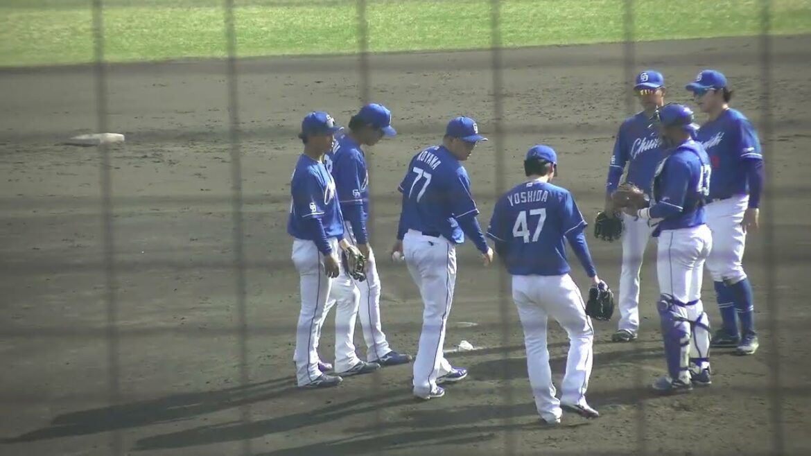 中日ドラゴンズ 吉田聖弥投手が降板 → 近藤廉投手 投球練習 2025/3/25 ちゅーるスタジアム