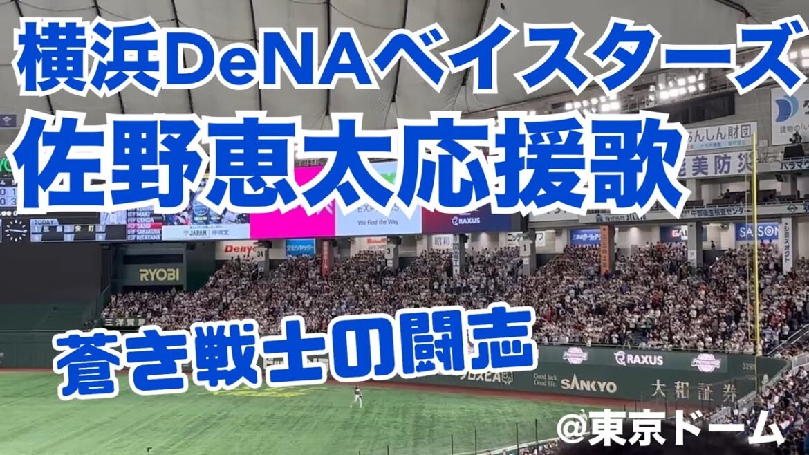 【侍ジャパン】横浜DeNAベイスターズ 佐野恵太応援歌
