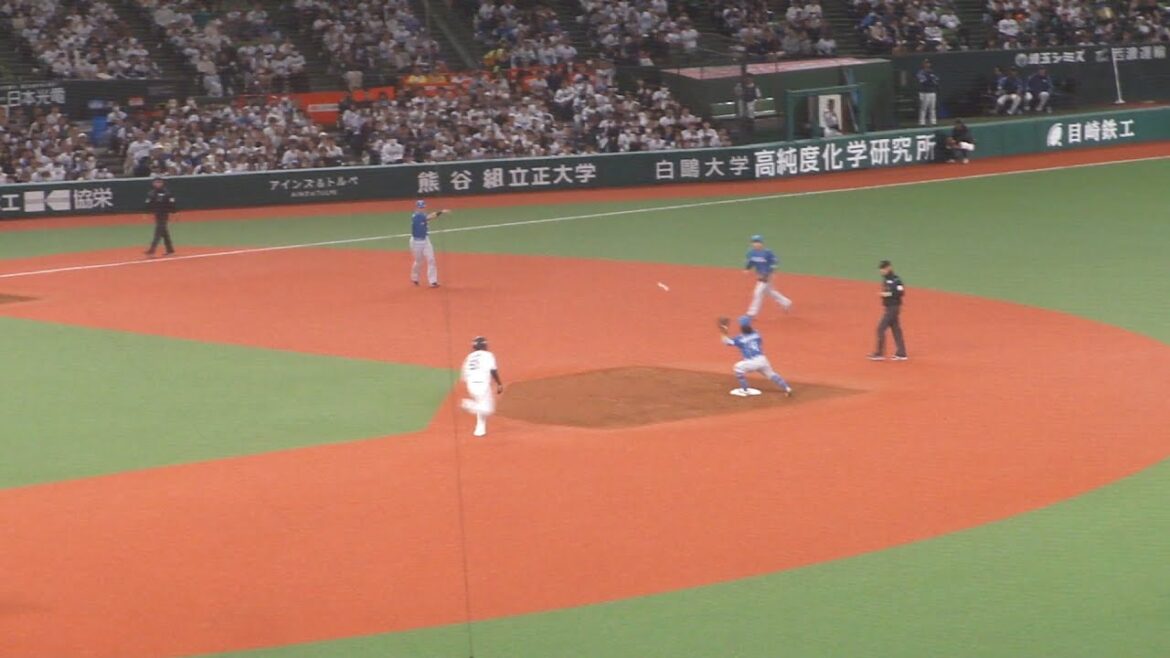 日本ハム 清宮幸太郎のキャッチによる、543のダブルプレーで試合終了　金村尚真 初完封勝利　西武 vs 日本ハム　2025年3月28日(金) ベルーナドーム開幕戦