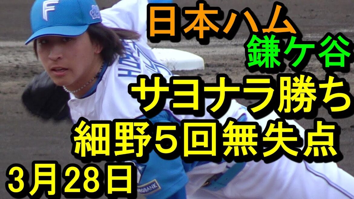 日本ハム 鎌ケ谷サヨナラ勝ち、細野晴希5回無失点(イースタンリーグ)2025.3.28