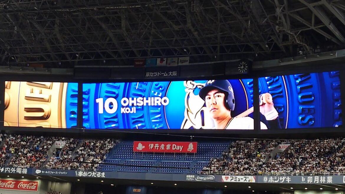 大城滉二 選手 ｢いーどぅし  僕らの花束｣ 登場曲 オリックス･バファローズ 選手 ビジョン映像 PV 演出 ヘッドショット @ 京セラドーム 2025 開幕戦