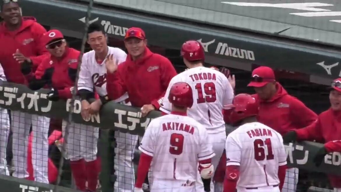 モンテロ、フォアボールで押し出し！歓喜に沸くカープベンチ！広島東洋カープvs阪神タイガース 2025年3月29日