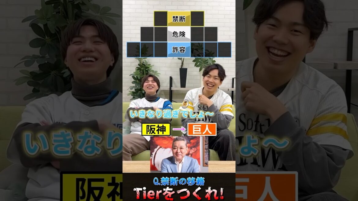 【プロ野球Tier】禁断の移籍Tier #プロ野球 #野球 #阪神タイガース #巨人 #福岡ソフトバンクホークス