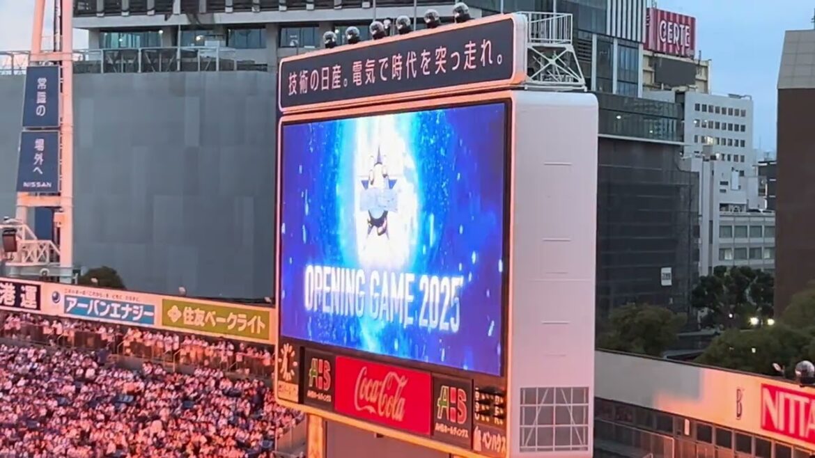 2025年3月28日 横浜DeNA×中日 試合前スタメン発表＆応援歌【2025年開幕戦 開幕セレモニー】