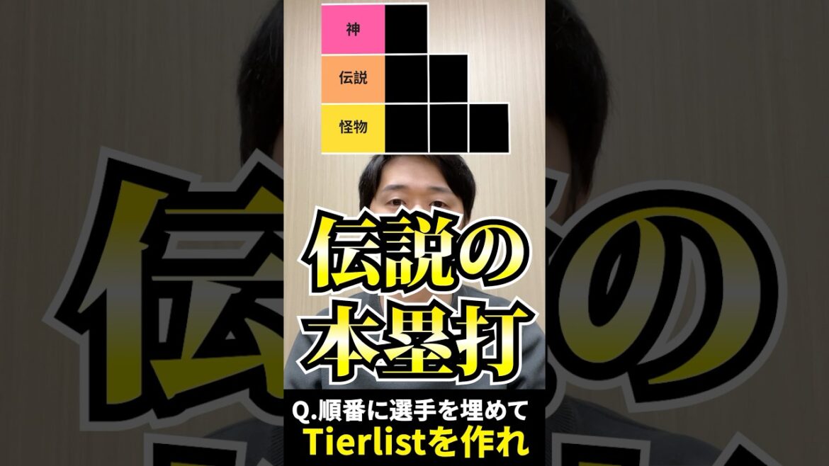 プロ野球tierを作ろう #tierlist #本塁打 #吉田正尚 #wbc #プロ野球