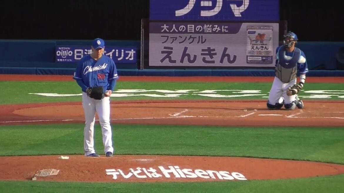 2025年3月30日 中日・斎藤 綱記 投手の準備投球（ボールデッド中）