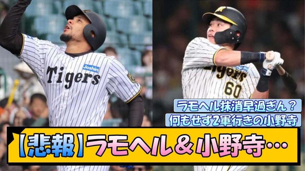 【悲報】阪神・ラモヘル＆小野寺…【なんJ/2ch/5ch/ネット 反応 まとめ/阪神タイガース/藤川球児/プロ野球】