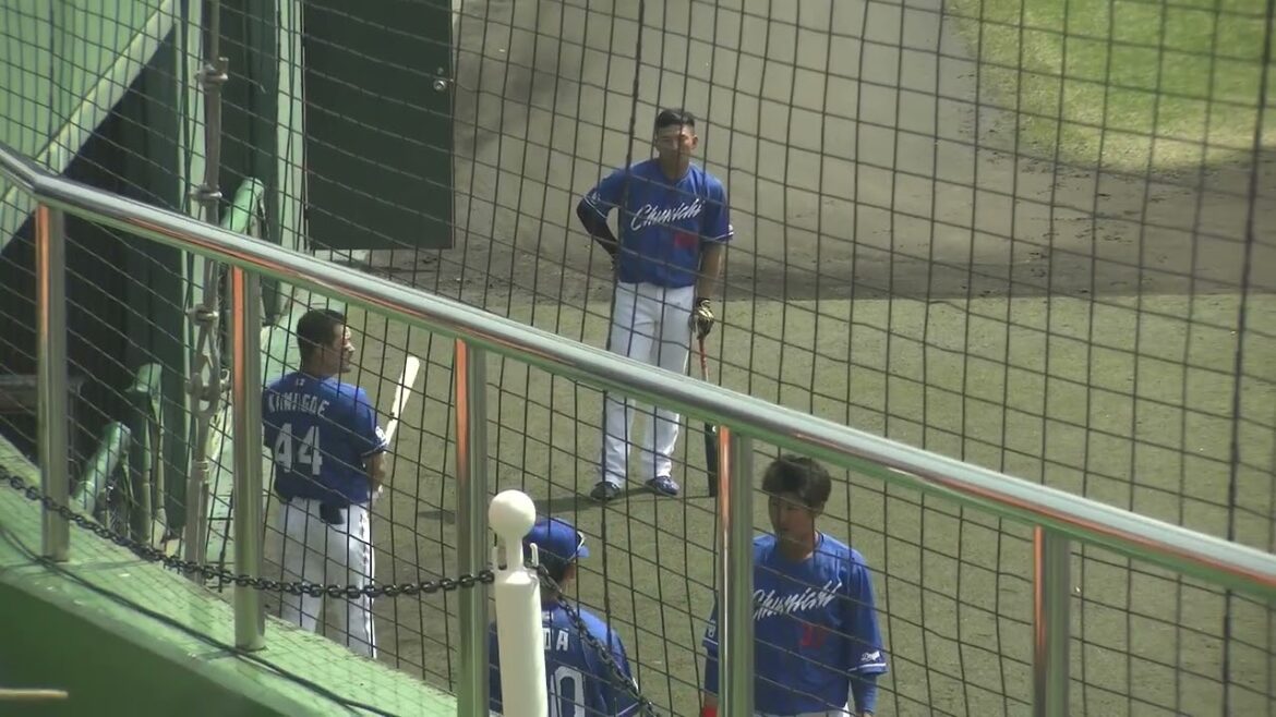 中日ドラゴンズ 加藤竜馬選手・川越誠司選手・福元悠真選手・濱将之介選手 が試合開始直前に素振り 2025/3/25 ちゅーるスタジアム