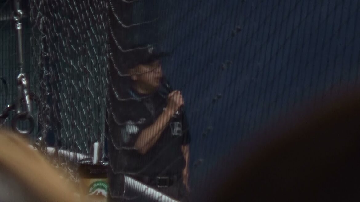 【審判ウォッチ（抗議対応・説明編）】ボーク判定について場内説明を行う嶋田哲也ファームインストラクター兼審判員【2025.3.29 オリックス vs 東北楽天 ２回戦 ＠京セラドーム大阪】