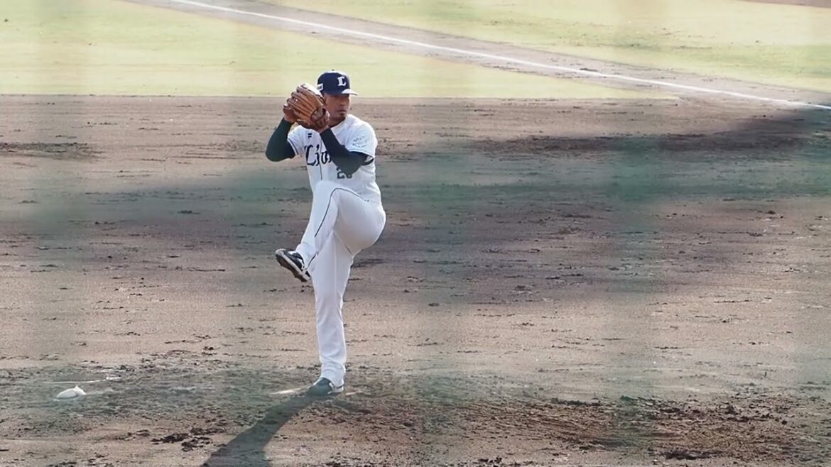 2025.03.20 埼玉西武-北海道日本ハム #田村伊知郎 投球練習 (越谷市民球場)