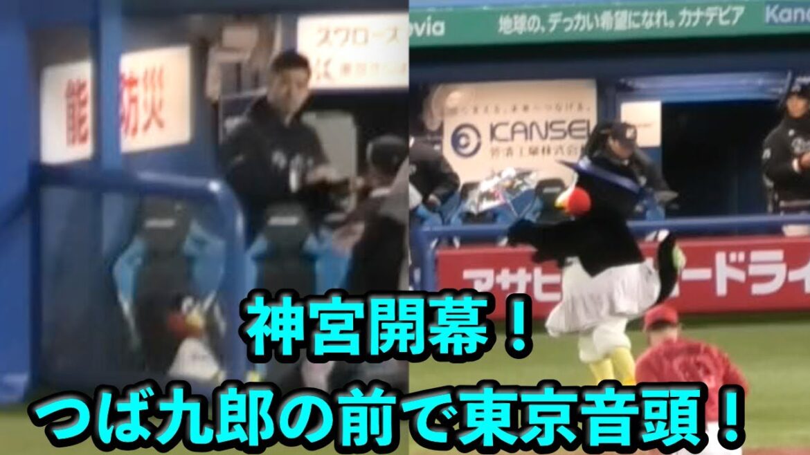 神宮開幕!つばみ、つば九郎の前で東京音頭! 神宮開幕!つばみ、つば九郎の前で東京音頭!