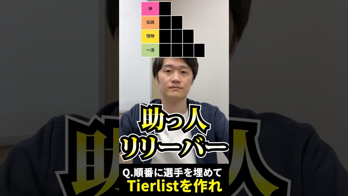 プロ野球tierを作ろう #tierlist #助っ人リリーバー #ライデルマルティネス #プロ野球