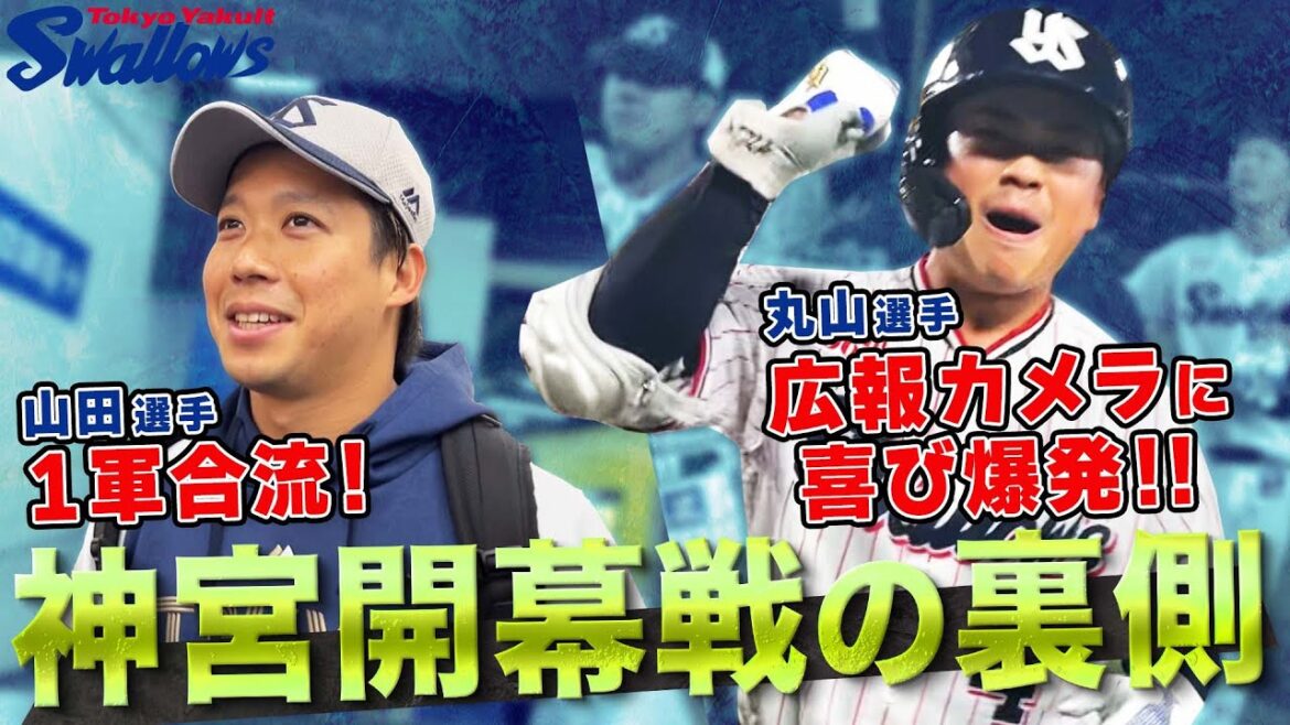 【神宮開幕戦で劇的サヨナラ勝ち】広報カメラが密着！山田哲人選手1軍合流&丸山和郁選手サヨナラヒットで喜び爆発！