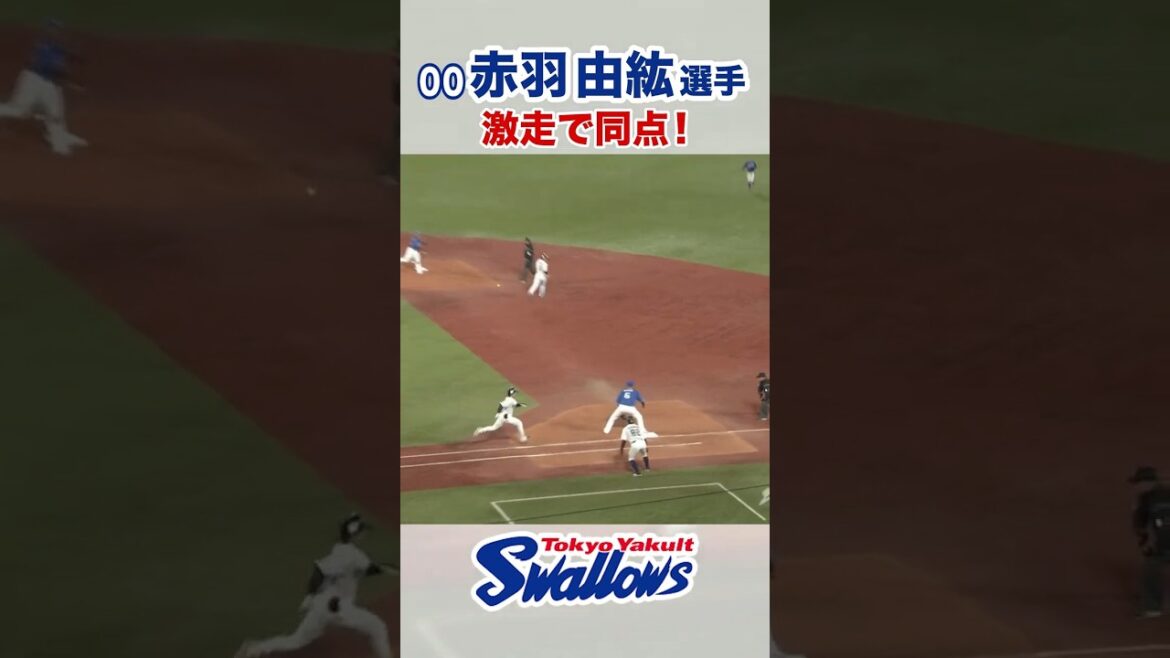 赤羽由紘選手 激走で同点！  #swallows  #東京ヤクルトスワローズ #shorts