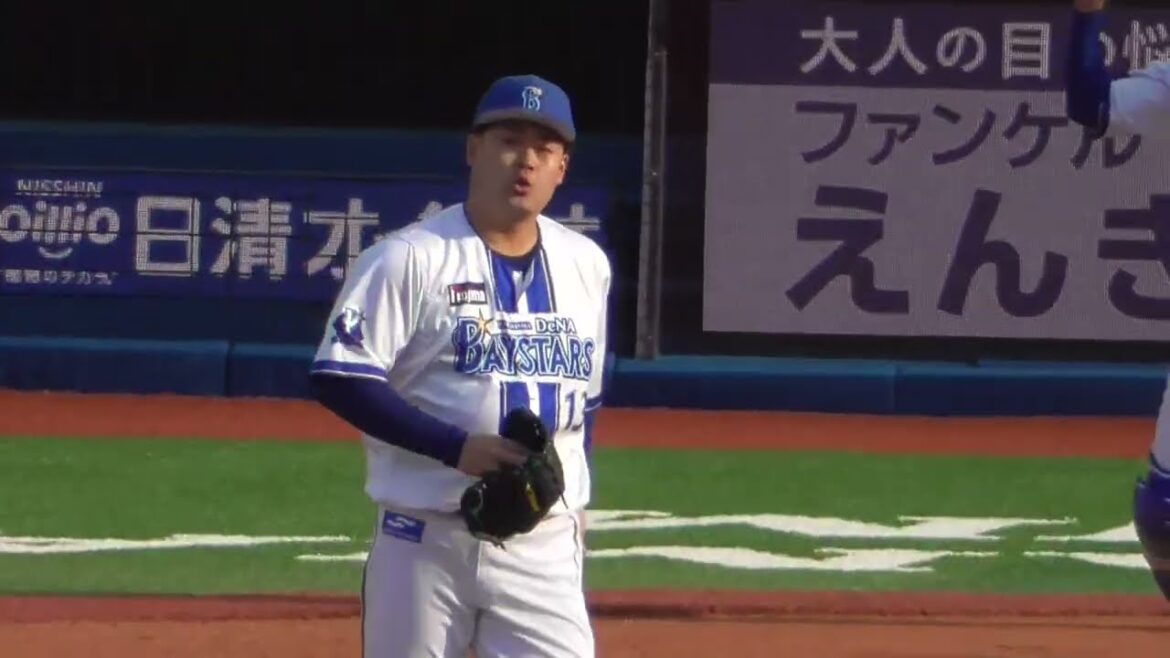 2025年3月30日 中日戦・伊勢 大夢 投手の入場＆準備投球（ボールデッド中）