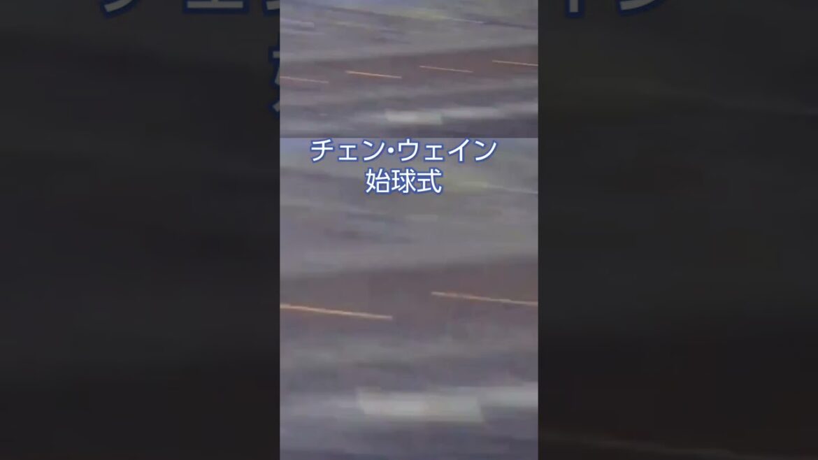 チェン・ウェインさん　引退セレモニアルピッチ　2025年3月16日(日) 中日 - 西武 3回戦