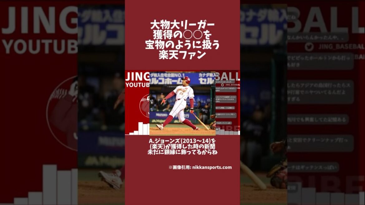 アンドリュージョーンズ獲得新聞を家宝にしている楽天ファンジャッカル