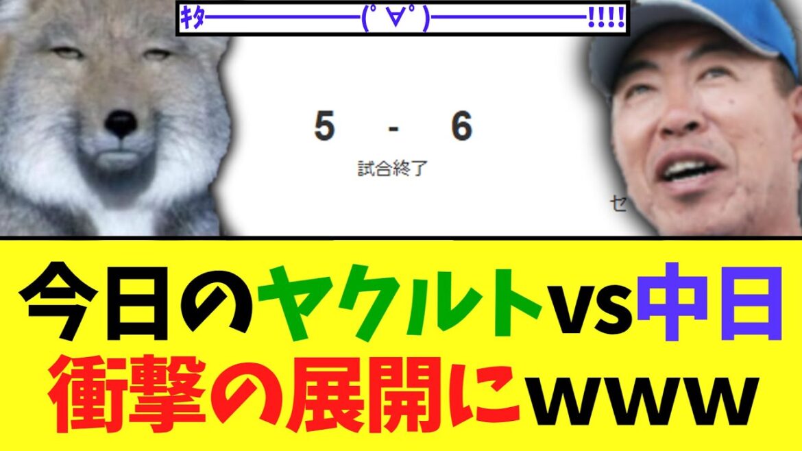 今日のヤクルトvs中日　永遠のライバル同士がとんでもない試合をしてしまうｗｗ