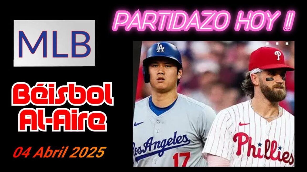 MLB - Noticias Calendario 04 Abril 2025 🔴 EN VIVO Judge llega a 500 Extrabases / Dodgers Vs Phillies