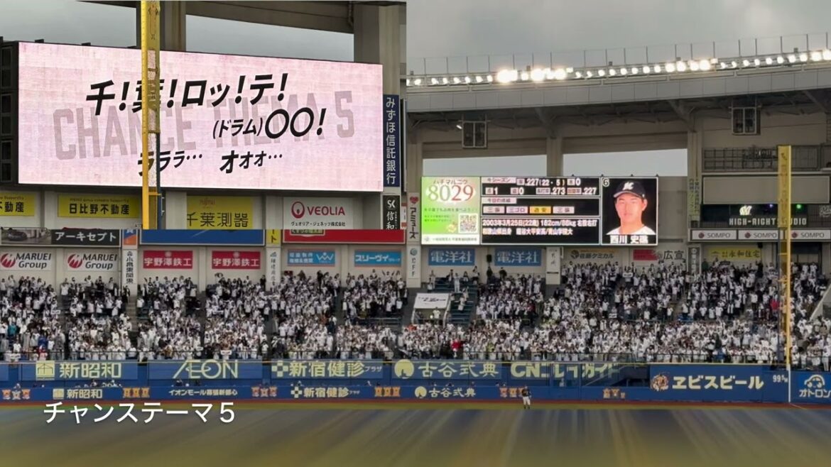 20250403　CHIBA LOTTE MARINES chants　Chance Theme 5　千葉ロッテマリーンズ　チャンステーマ５　チャント　ＺＯＺＯマリン