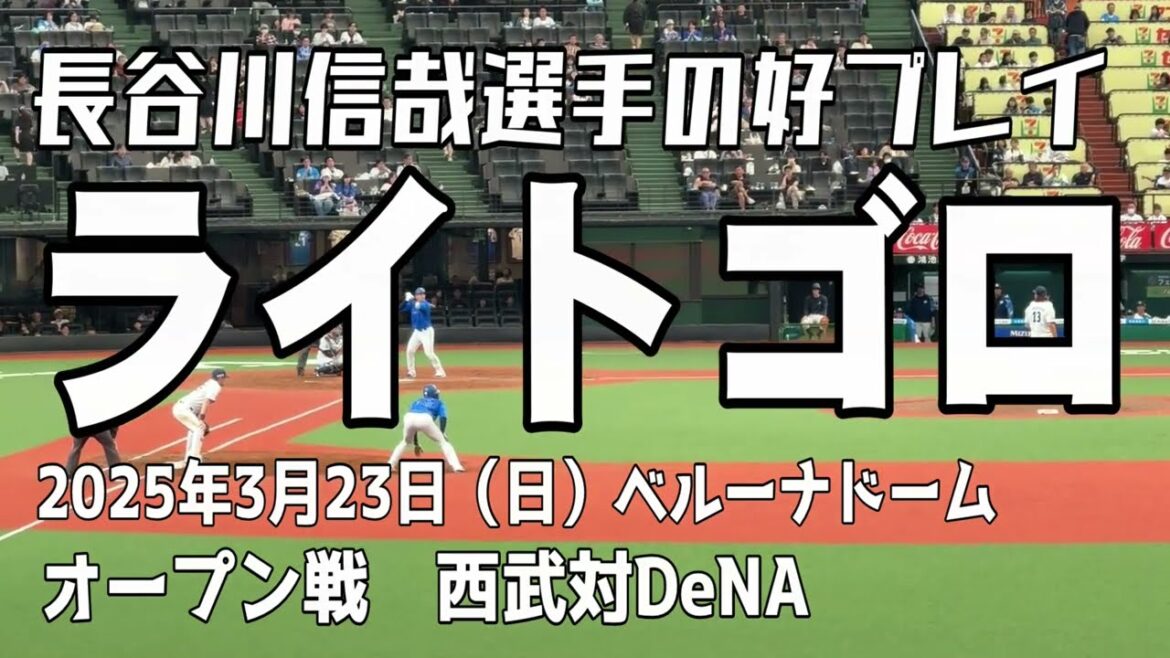 【ライトゴロ】長谷川信哉選手の好プレイ