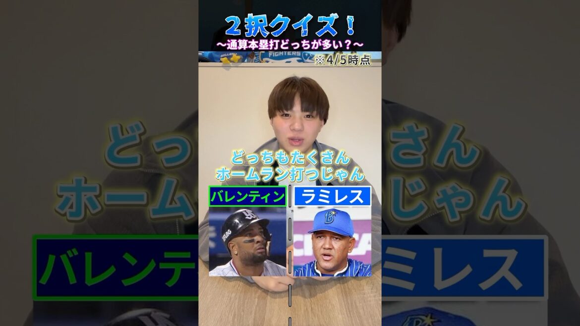 2択を当てろ！通算ホームラン編 #プロ野球 #野球 #ホームラン #北海道日本ハムファイターズ #東京ヤクルトスワローズ