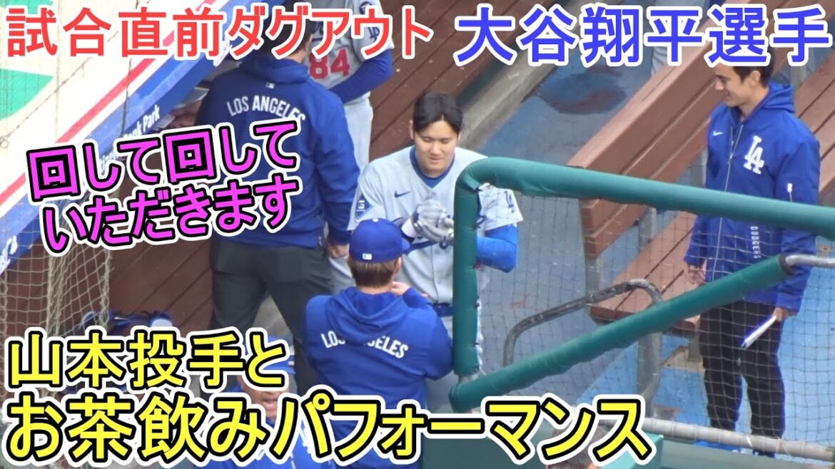 試合直前ダグアウト～山本由伸投手とお茶飲み～【大谷翔平選手】対フィラデルフィア・フィリーズ～シリーズ最終戦～Shohei Ohtani vs Phillies 2025