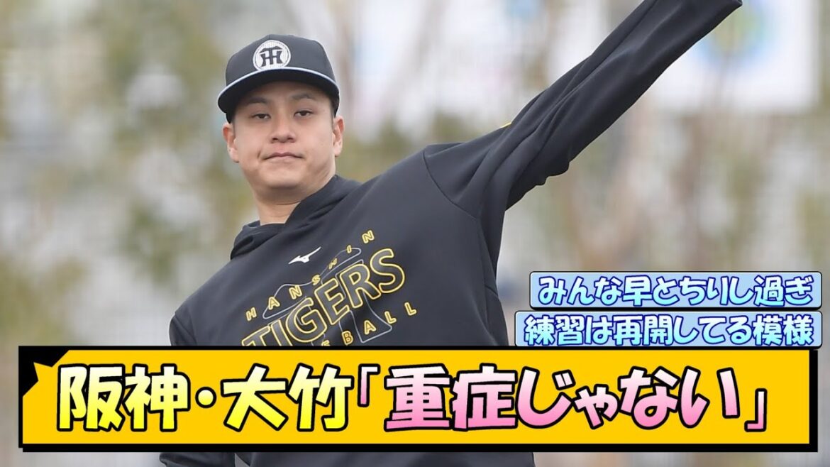 阪神・大竹「重症じゃない」【なんJ/2ch/5ch/ネット 反応 まとめ/阪神タイガース/藤川球児】