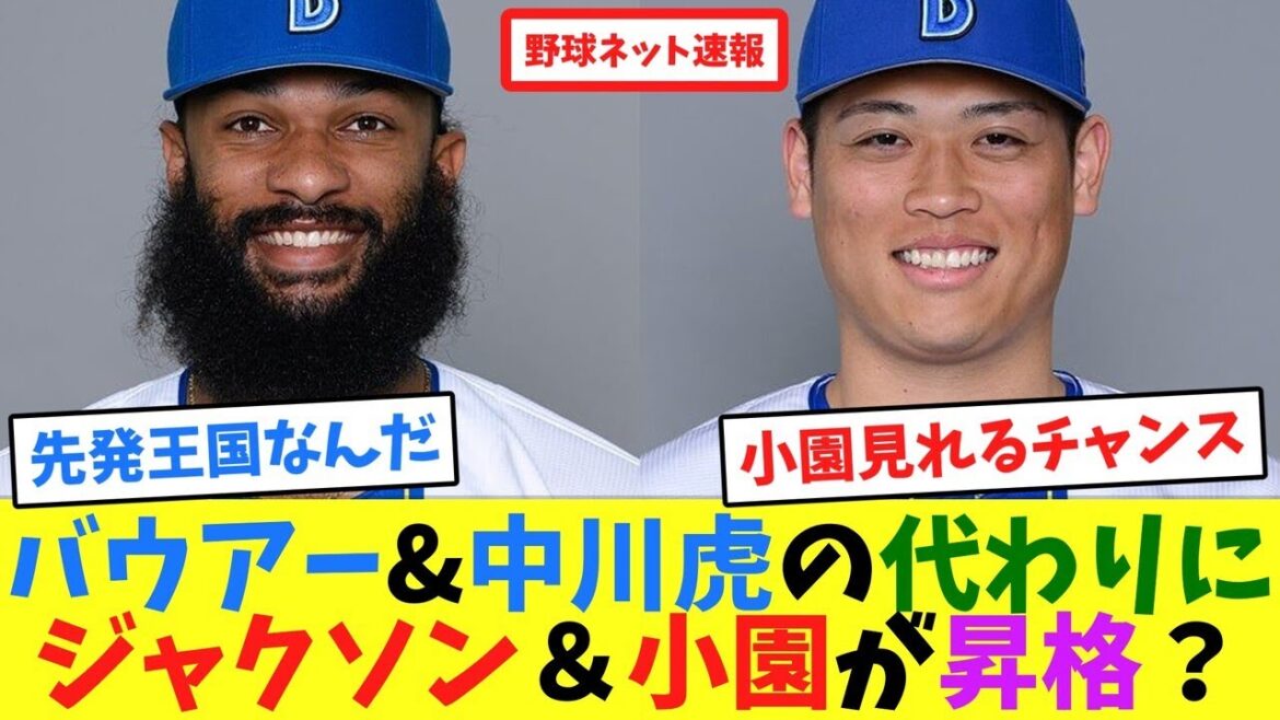 バウアー&中川虎の代わりにジャクソン＆小園が昇格？【ネット反応集】
