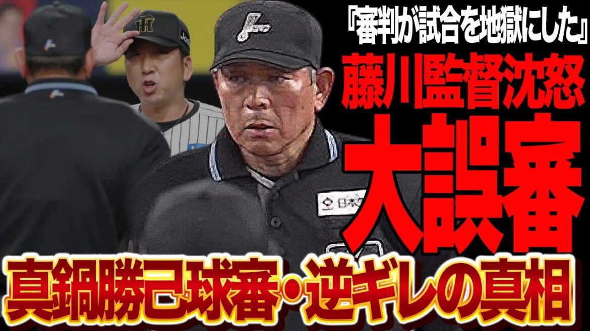 阪神戦での真鍋球審の不可解判定に批判殺到…空振り三振がファール判定となった真相に驚愕…審判の質低下が止まらない現状に言葉を失う…【プロ野球】