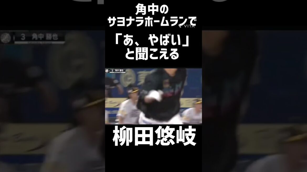 角中のサヨナラホームランで「あ、やばい」と聞こえる柳田悠岐#野球 #プロ野球 #サヨナラ #ソフトバンクホークス #ホームラン #shorts