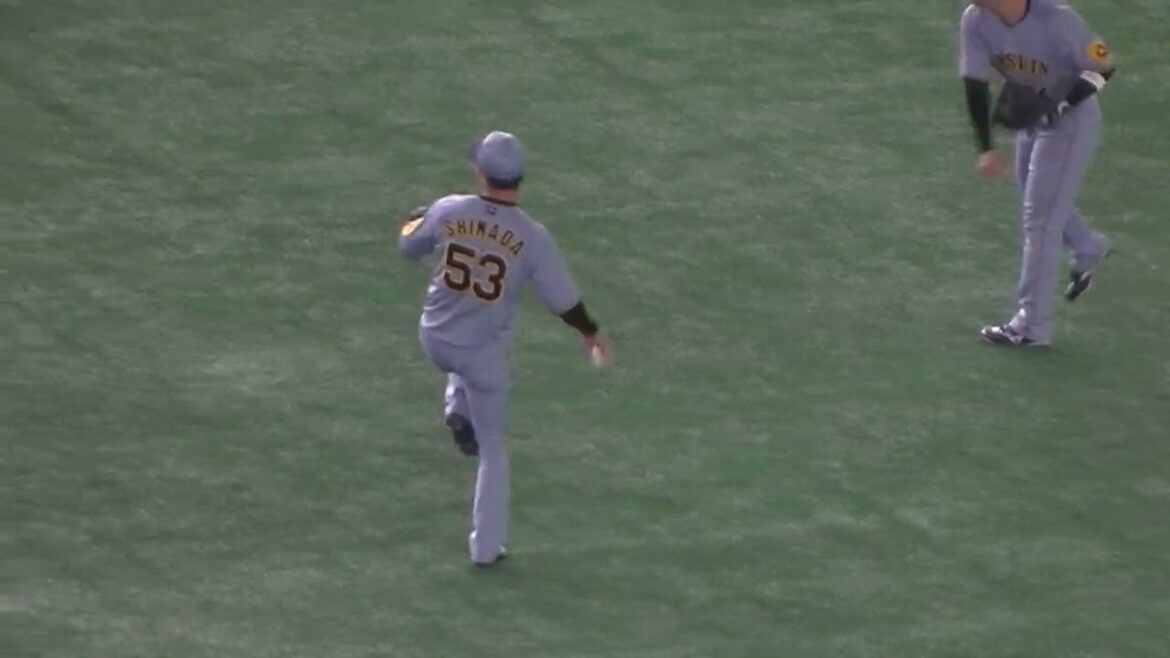 タイガース島田海吏のキャッチボール2025年4月4日 東京ドーム 阪神タイガース練習