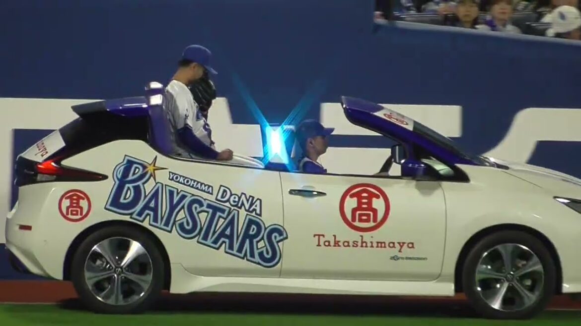 2025年4月8日 巨人戦・宮城 滝太 投手の入場＆準備投球（ボールデッド中）