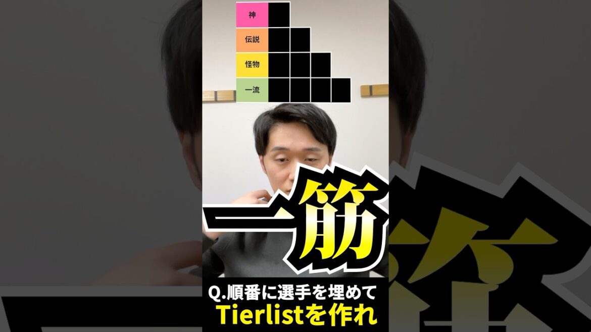 プロ野球tierを作ろう #tierlist #一筋 #プロ野球 #栗山巧 #宮西尚生