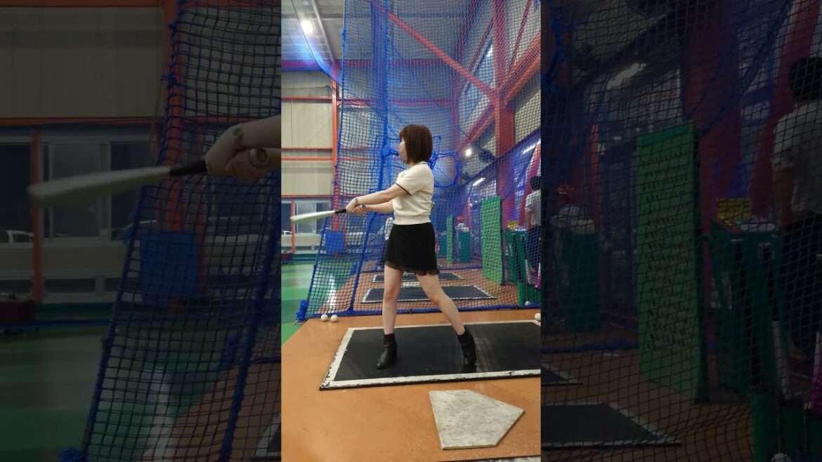 落合さんも出来ない神技！ #baseball  #バッティング #野球女子 #shorts
