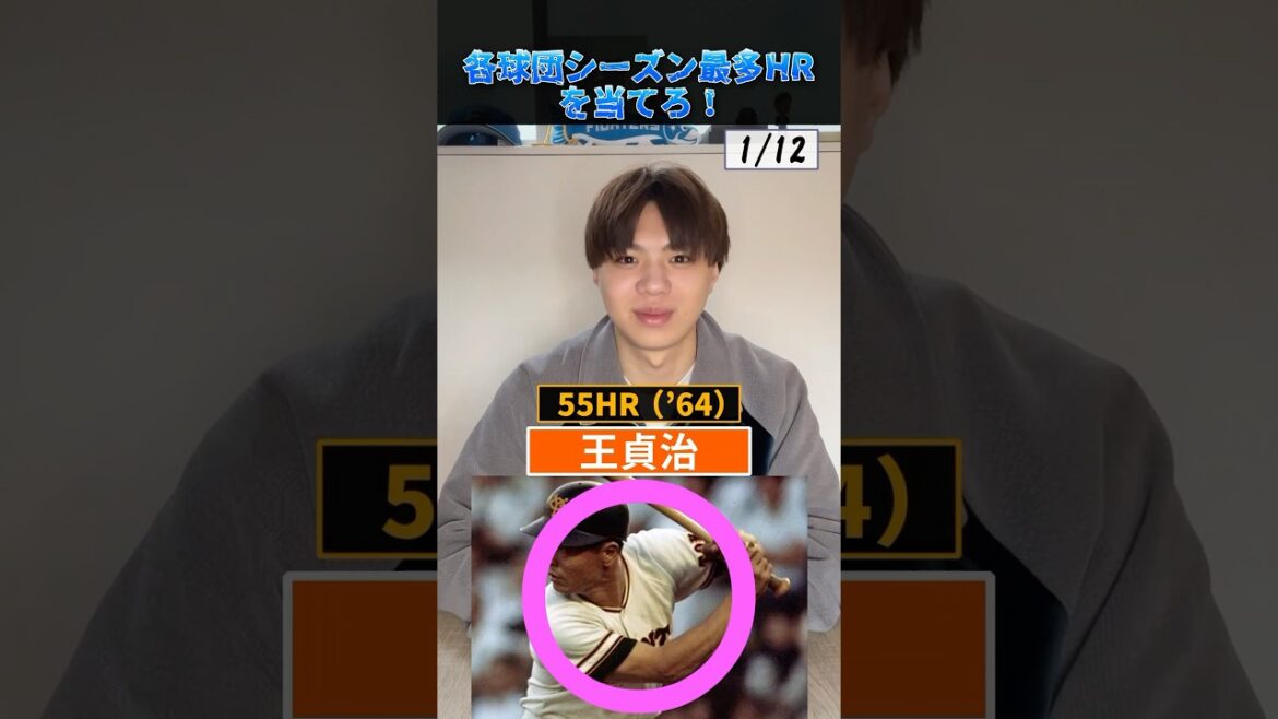 各球団シーズン最多ホームランを当てろ！ #プロ野球 #野球 #巨人 #阪神タイガース #クイズ