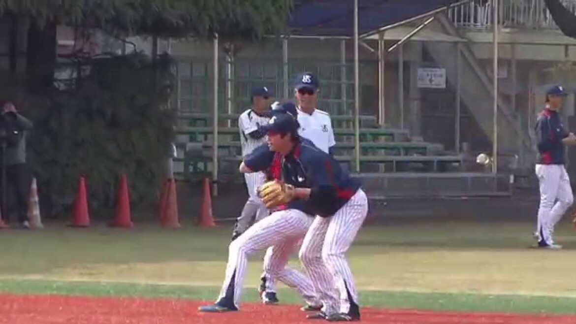20140416 　神宮外苑・内野守備練習　東京ヤクルトスワローズ　西浦直亨・今浪隆博・山田哲人