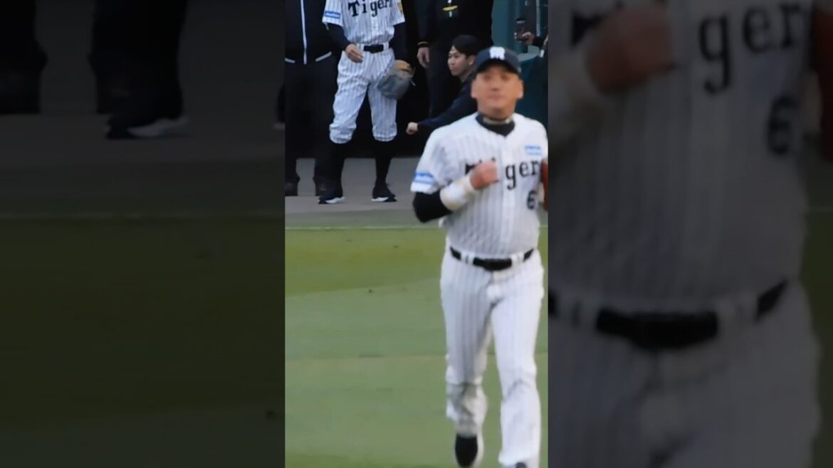 【タイムスリップしたよう】2025阪神開幕セレモニー 金本知憲 タイガースのユニフォームでレフトの守備位置へ